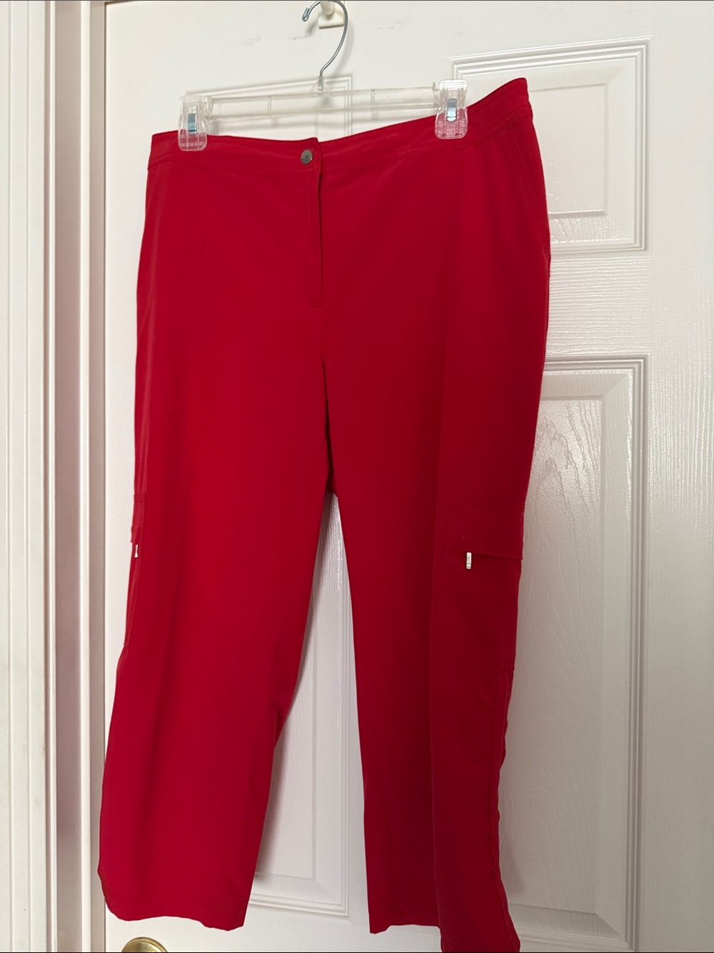 Red ZEnergy Stretch Cargo Pants from Chicos